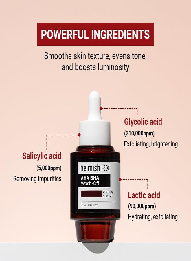 HEIMISH RX AHA BHA Wash-off Peeling Serum - Chemical Peel for Blackheads, Pore and Sebum, Gentle & Hydrating Face Exfoliant for Oily and Acne-prone skin, Korean Skincare, 35ml (1.18 fl. oz) - Image 4